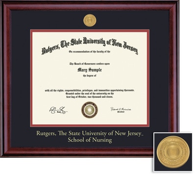 Framing Success 8.5 x 11 Windsor Gold Medallion Master of Nursing Diploma Frame